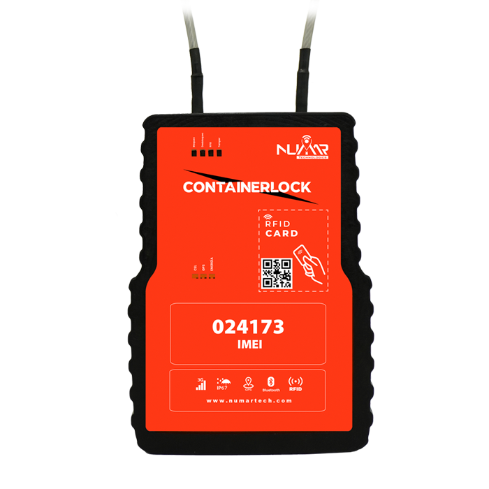 Candado satelital Container Lock instalado en un contenedor de carga